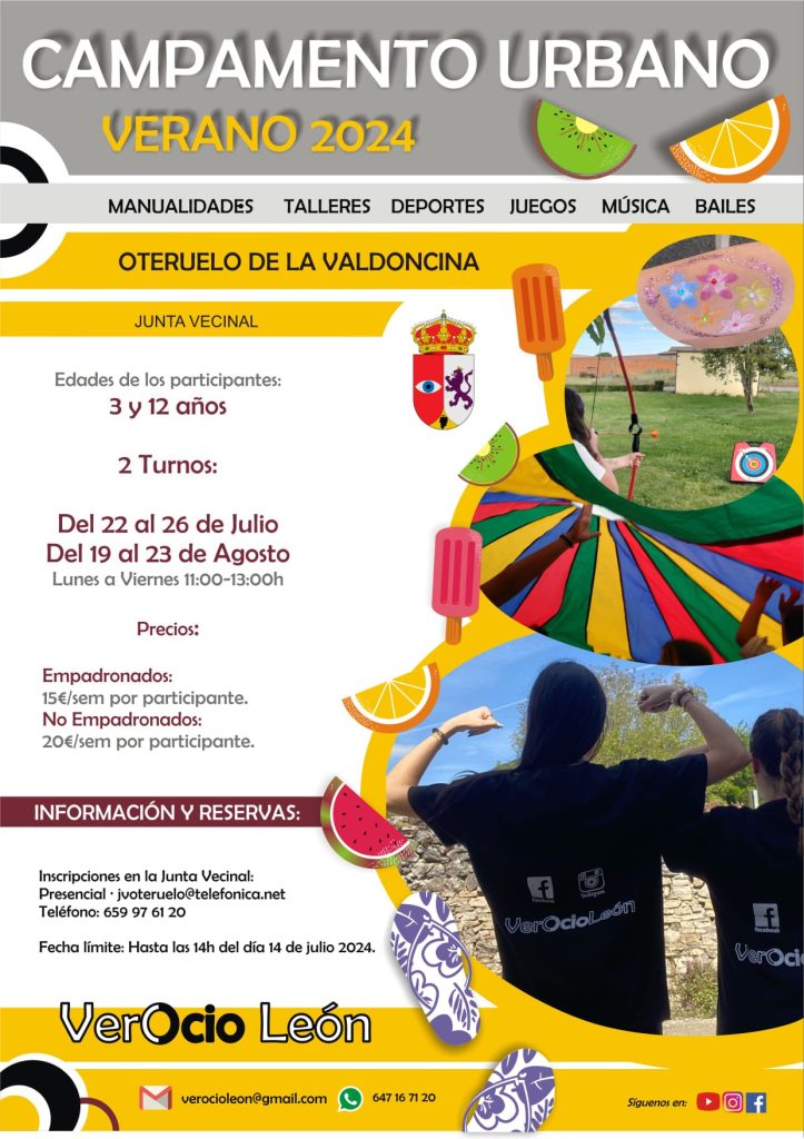Campamento Urbano Verano 2024 en Oteruelo de la Valdoncina