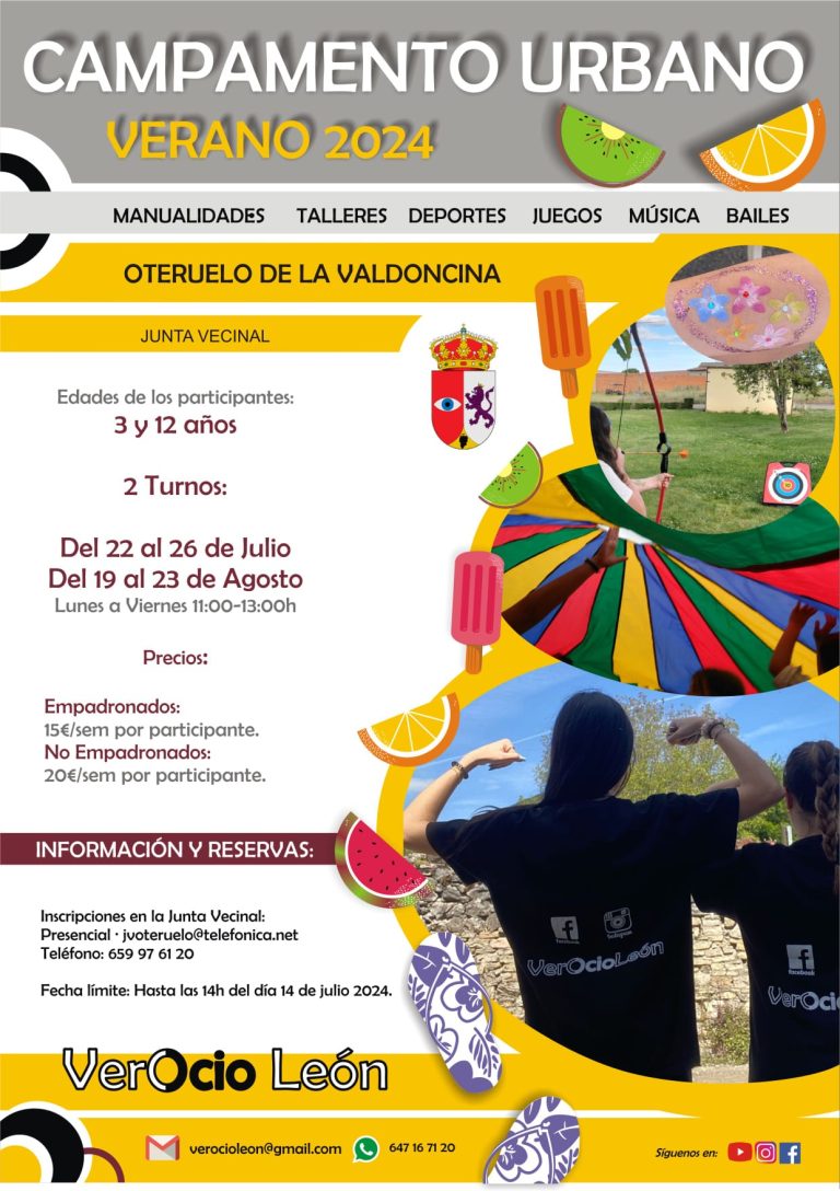 Campamento Urbano Verano 2024 en Oteruelo de la Valdoncina