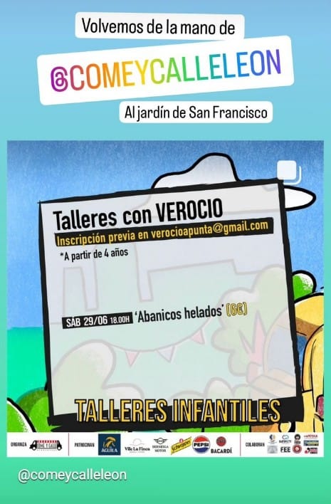 talleres infantiles con VerOcio en el Jardín de San Francisco