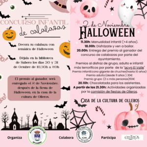 Concurso Infantil de Calabazas y Fiesta de Halloween en Olleros: Manualidades, Disfraces y Premios para Toda la Familia